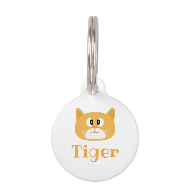 Placa Para Mascotas Ginger Cat (Anverso)