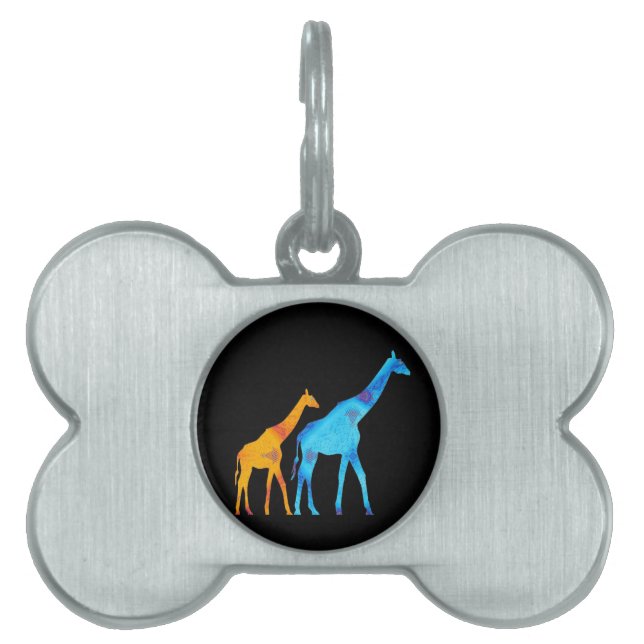 Placa Para Mascotas Giraffe (Frente)