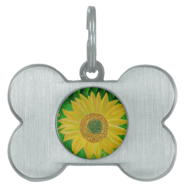 Placa Para Mascotas Girasol (Frente)