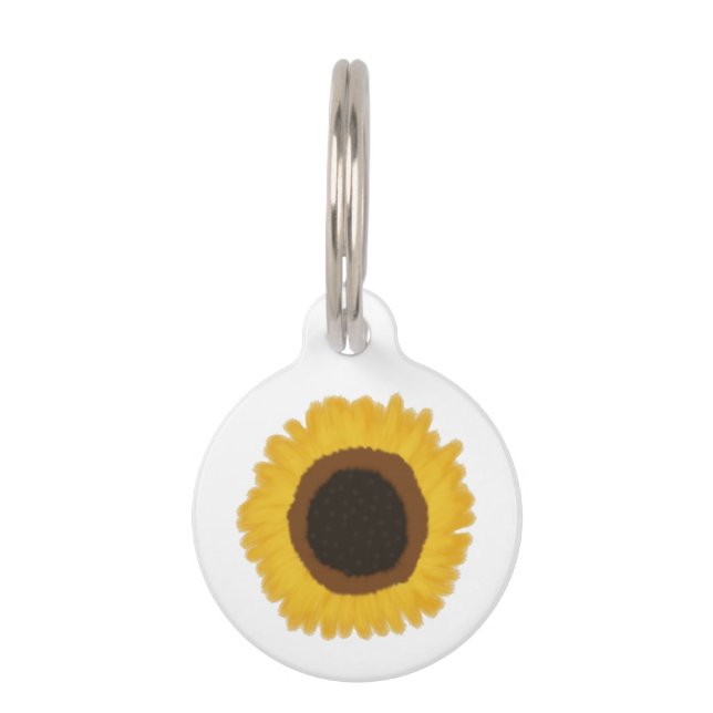 Placa Para Mascotas Girasol (Anverso)