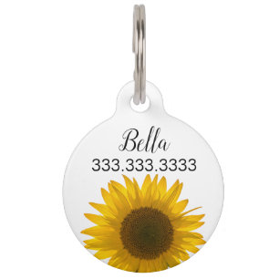 Placa Para Mascotas Girasol