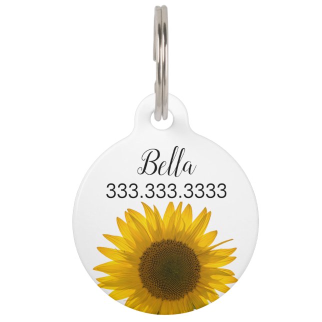 Placa Para Mascotas Girasol (Anverso)
