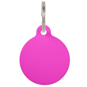 Placa Para Mascotas Girly Hot Pink