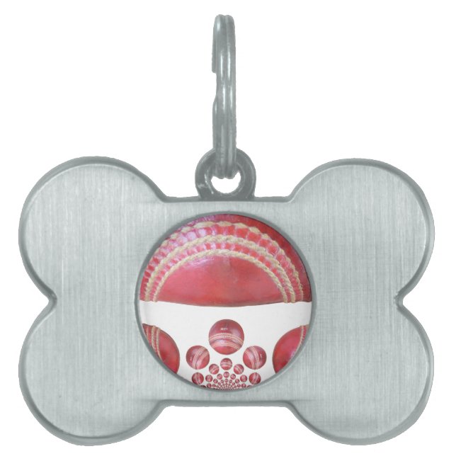 Placa Para Mascotas Giro en Crimson - Un hermoso Arti de pelota de crí (Frente)