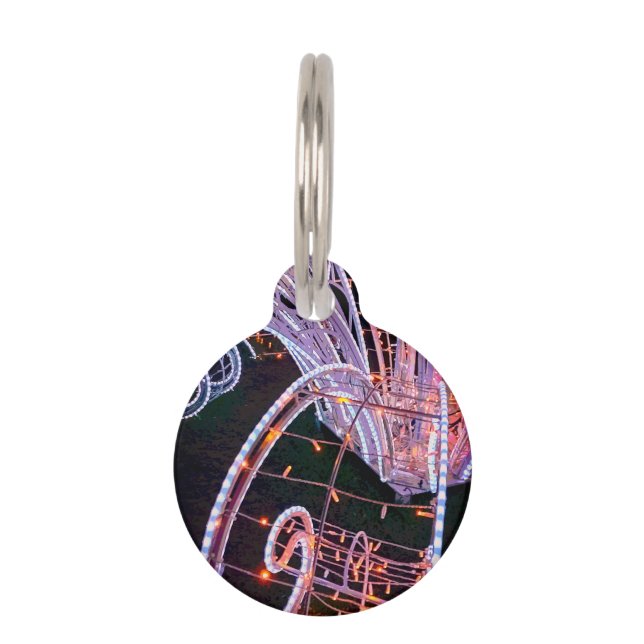 Placa Para Mascotas Giro rosa (Anverso)