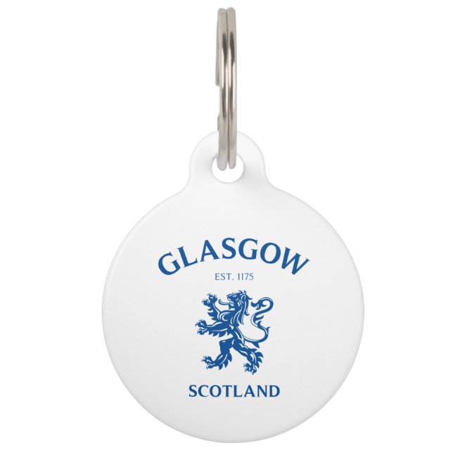 PLACA PARA MASCOTAS GLASGOW, ESCOCIA (Anverso)