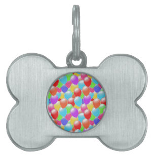 Placa Para Mascotas Globos inconsútiles