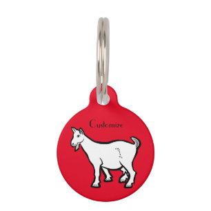 Placa Para Mascotas Goat Animal Thunder_Cove