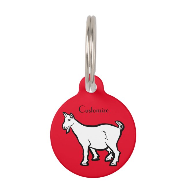 Placa Para Mascotas Goat Animal Thunder_Cove (Anverso)