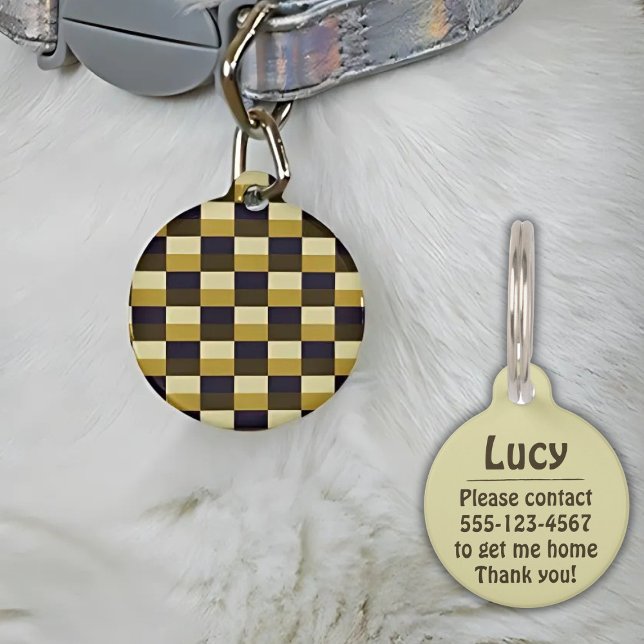Placa Para Mascotas Golden Brown Color Combination (Subido por el creador)