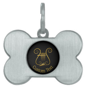 Placa Para Mascotas Golden Lyre
