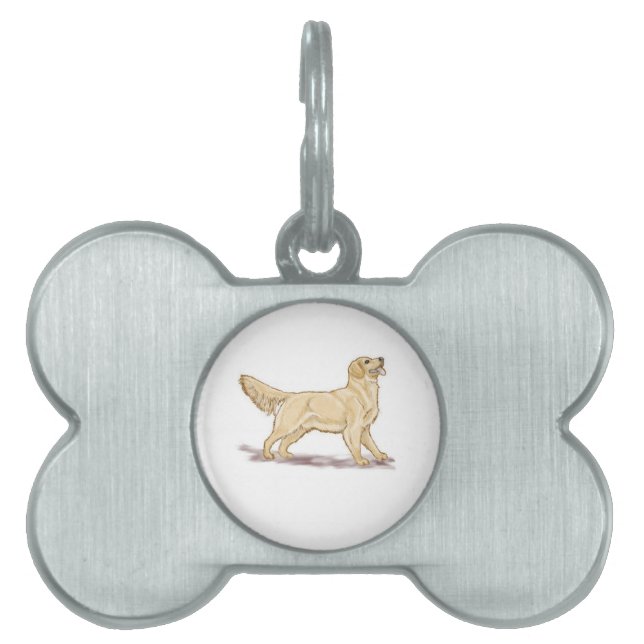 Placa Para Mascotas Golden Retriever (Frente)