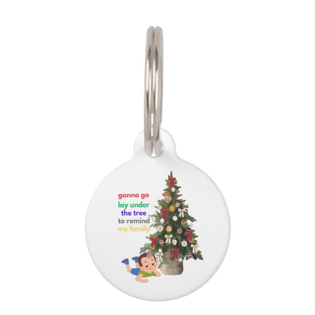 Placa Para Mascotas Gonna Go Lay Under The Tree to Remind My Family (Anverso)