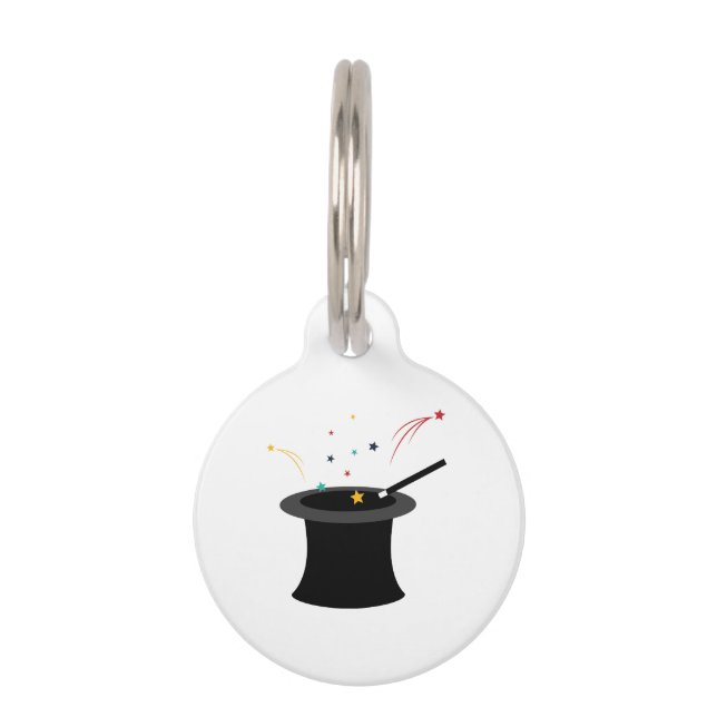Placa Para Mascotas Gorra mágico (Anverso)