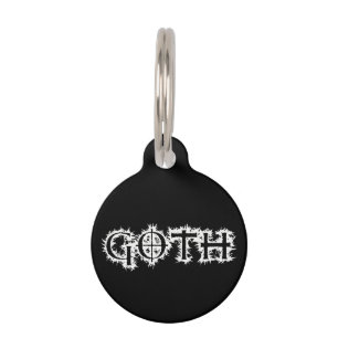 Placa Para Mascotas Gótico