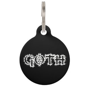 Placa Para Mascotas Gótico