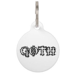 Placa Para Mascotas Gótico