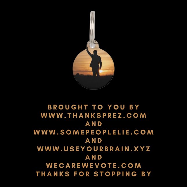 Placa Para Mascotas Gracias Presidente Joe Biden (Subido por el creador)