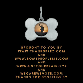 Placa Para Mascotas Gracias Presidente Joe Biden