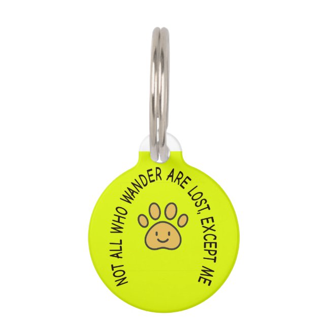 Placa Para Mascotas Graciosa etiqueta de identificación de mascota Per (Anverso)