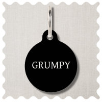 Graciosa etiqueta de mascota de Personalizado Grum