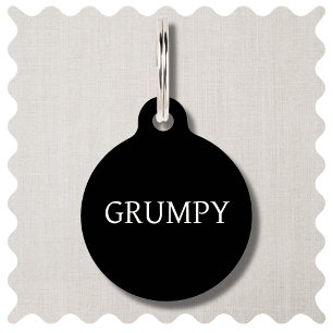 Placa Para Mascotas Graciosa etiqueta de mascota de Personalizado Grum