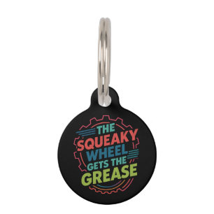 Placa Para Mascotas Graciosa rueda retro fastidiosa idiom recibe grasa