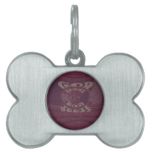 Placa Para Mascotas Gracioso Dios bendiga a Kenia Hakuna Matata Giraff