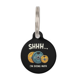 Placa Para Mascotas Gracioso Doing Peso Lifting Workout Training