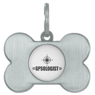 Placa Para Mascotas Gracioso GPS