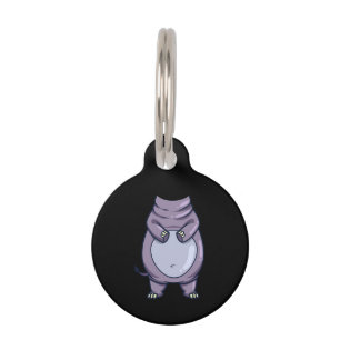 Placa Para Mascotas Gracioso Hippo Cuerpo sin cabeza Halloween Mammal 