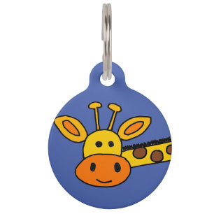 Placa Para Mascotas Gracioso lado de Giraffe Personalizado