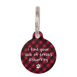 Placa Para Mascotas Gracioso Perro Cachorro Personalizado Red Black Pl