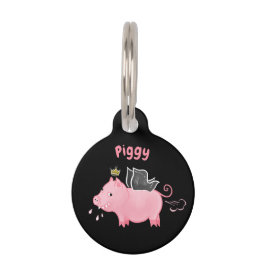 Placa Para Mascotas Gracioso Personalizado de lechones de cerdo - Cute