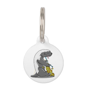 Placa Para Mascotas Gracioso punto de insignia