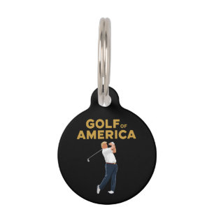 Placa Para Mascotas Gracioso y divertidísimo Golf de América Meme de T