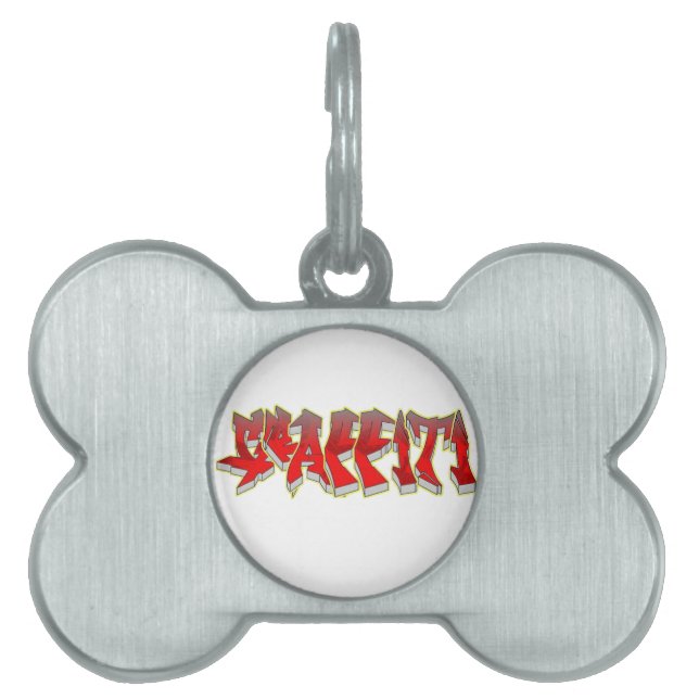 Placa Para Mascotas Graffiti (Frente)