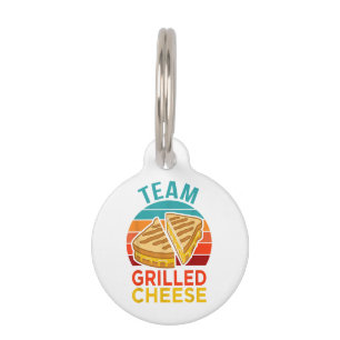 Placa Para Mascotas Gráfica de sándwich divertida de queso a la parril