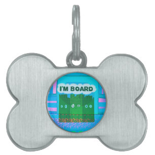 Placa Para Mascotas Gráfica Inspiradora divertida me aburre el arte de