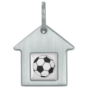 Placa Para Mascotas Gráfico clásico de balón de fútbol para fanáticos