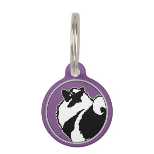 Placa Para Mascotas Gráficos de Keeshond - Arte de perro original lind