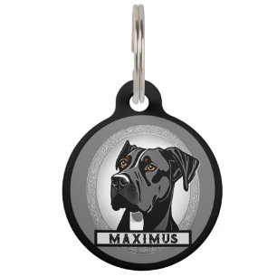 Placa Para Mascotas Gran Danés Personalizado
