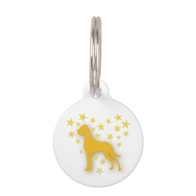 Placa Para Mascotas Gran Danés Starheart (Anverso)