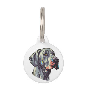 Placa Para Mascotas Gran frente de cachorro danés  