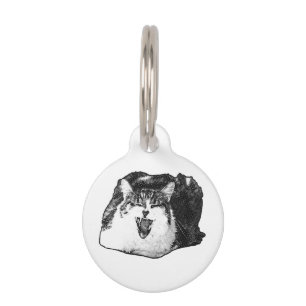 Placa Para Mascotas Gran Meow, Nombre Manga