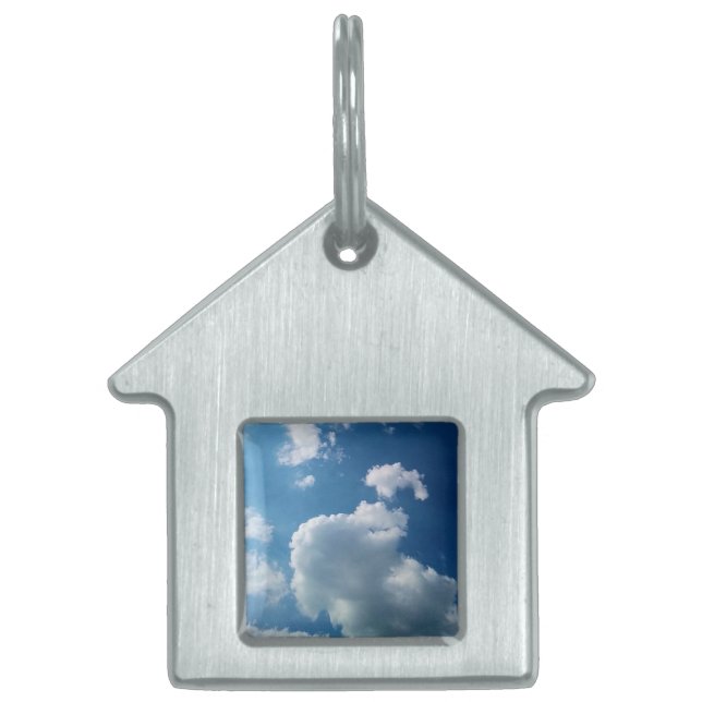 Placa Para Mascotas gran nube (Frente)