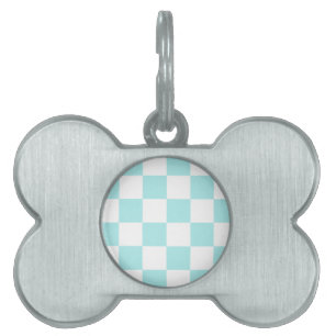 Placa Para Mascotas Grande y azul claro