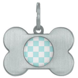 Placa Para Mascotas Grande y azul claro