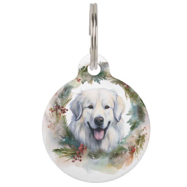 Placa Para Mascotas Grandes Navidades de los Pirineos Cacaron Festivid (Anverso)