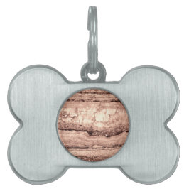 Placa Para Mascotas Granito naranja de sepia beige marrón moderno quem